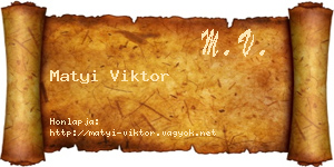 Matyi Viktor névjegykártya