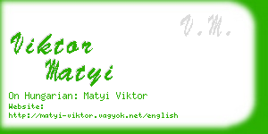 viktor matyi business card